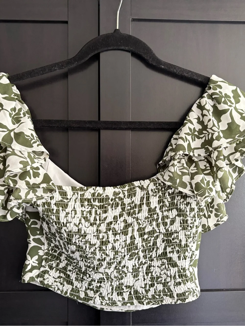 Dynamite Crop Ruffle Top - Picture 2 of 4